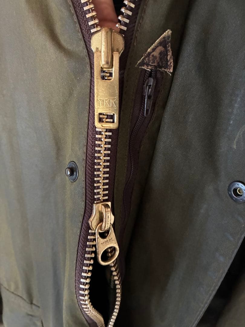 週末価格Barbour Burghley 1980年代 YKKジッパー 取説付き