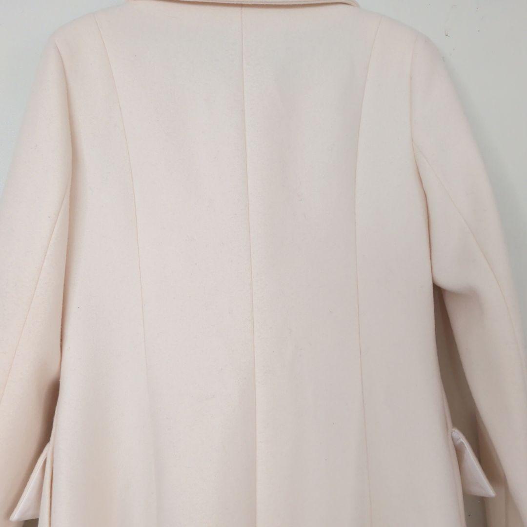 【値下げ】ルネ Rene 36 ロングコート アイボリー 淡いクリーム系
