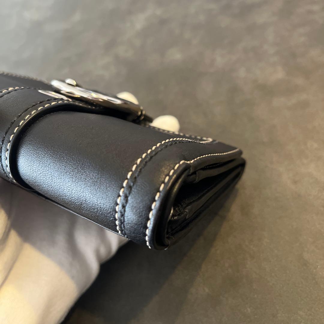 小物 Coach Compact Wallet Soho Black leather