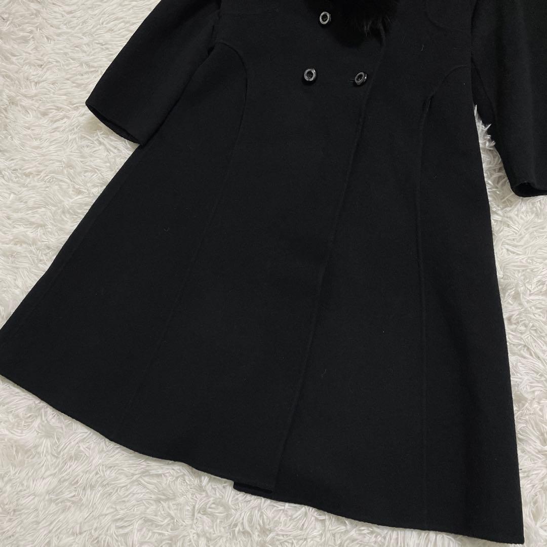 ✨極美品✨ レリアン カシミヤ混 ロングコート セーブルファー 9号