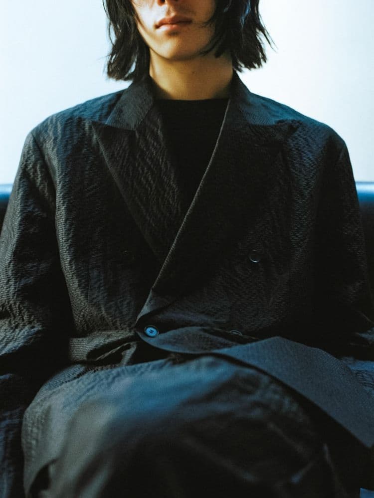 LIDNM SILK LINEN SUCKER JACKET Lサイズ美品