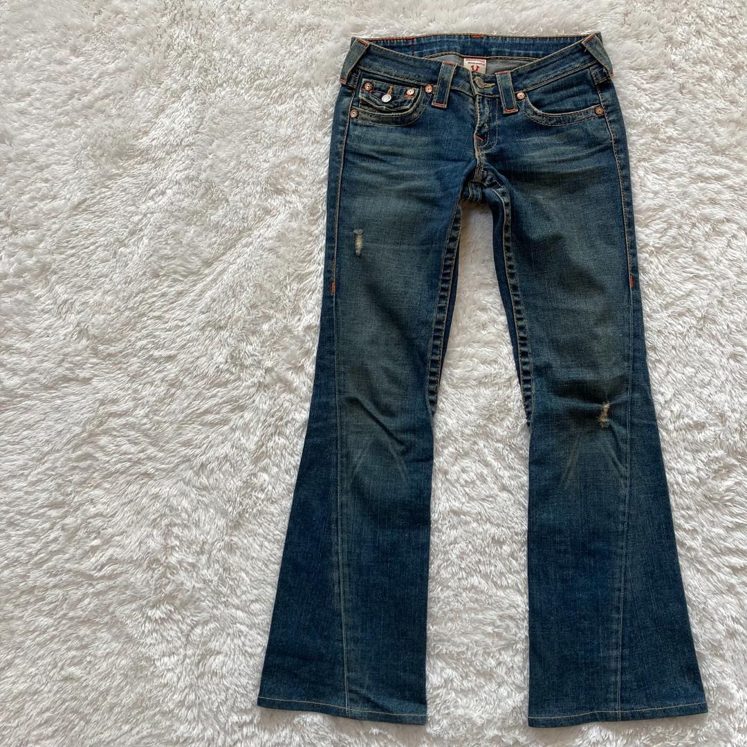 【極美品/USA製】トゥルーレリジョン JOEY フレア デニム 26 Y2K