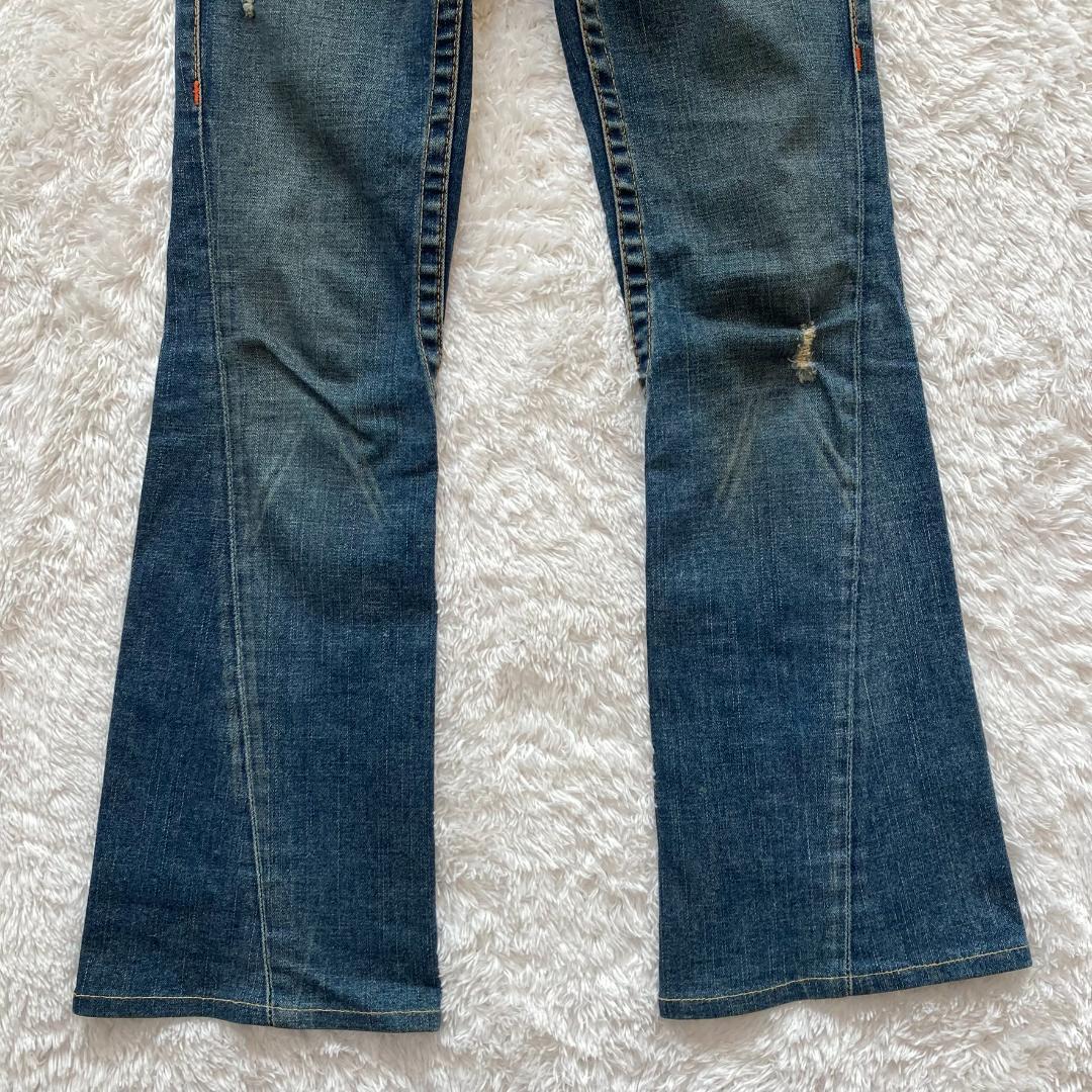 【極美品/USA製】トゥルーレリジョン JOEY フレア デニム 26 Y2K