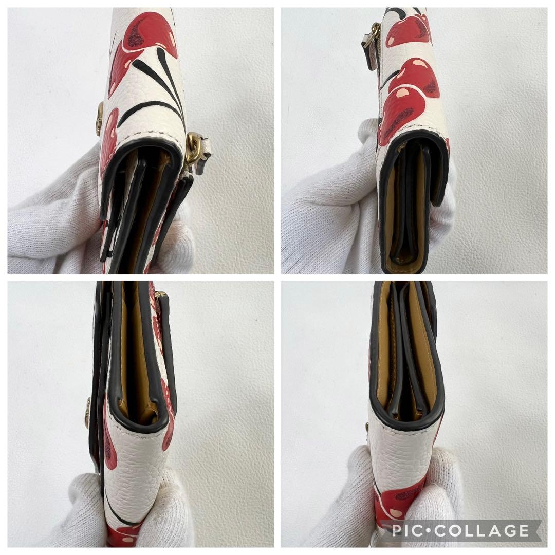 【未使用級】COACH 三つ折り財布 ウィン ウォレット チェリー さくらんぼ