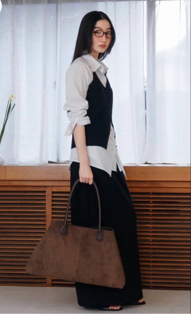 Muori Suède Boston Bag スエードボストンバッグ　ブラウン