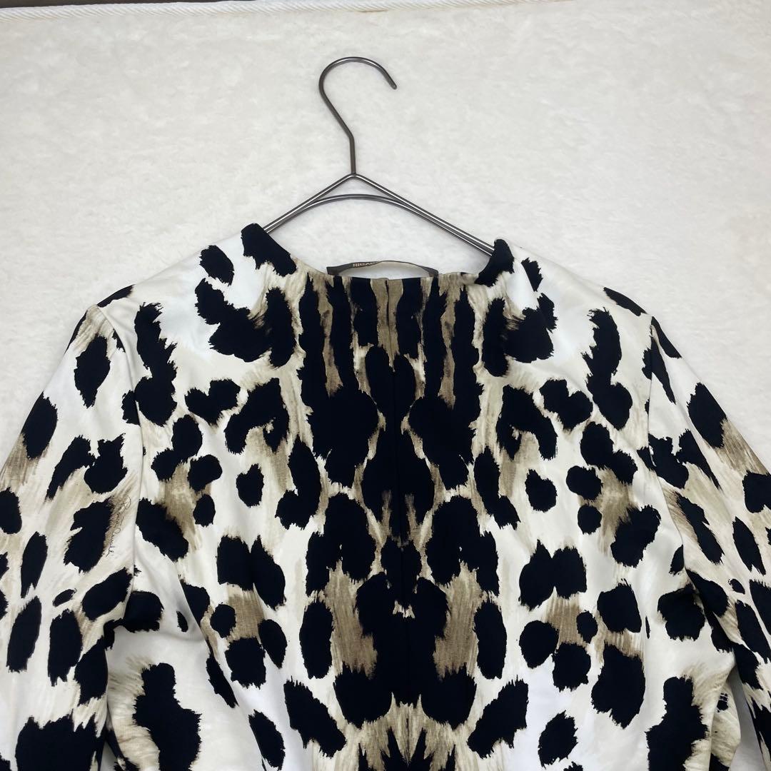 美品　roberto cavalli 総柄　ヒョウ柄 長袖ワンピース　イタリア製
