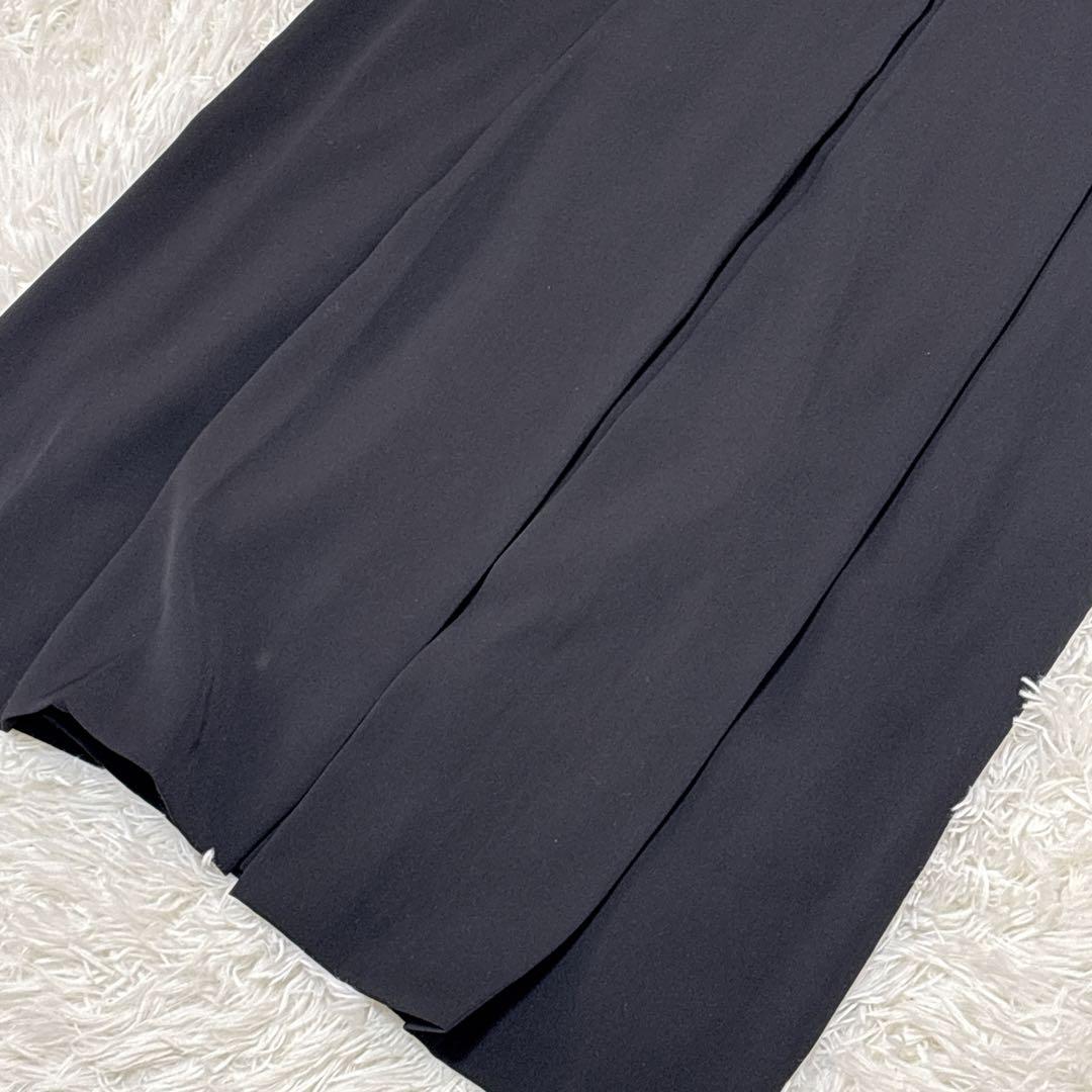 anuke Tuck Long Skirt タックロングスカート 黒 38