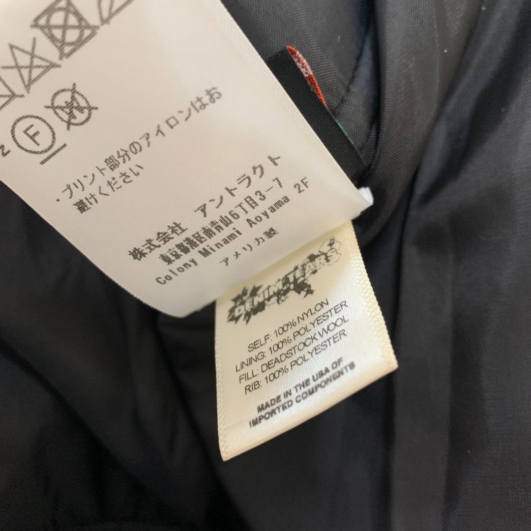 DENIM TEARS ボンバージャケット ブラック ナイロン ワッペン L