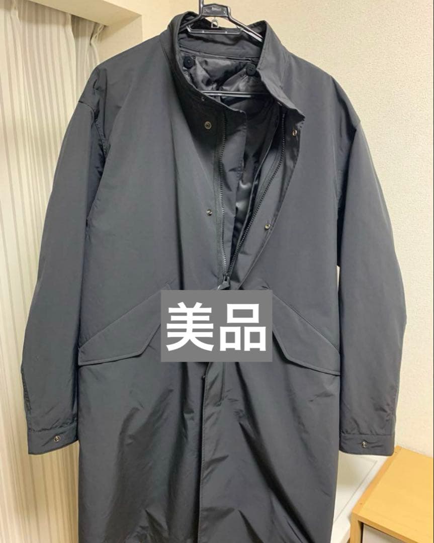 【美品】ユニクロ　ウィンドプルーフ2WAYコート　ブラック　Мサイズ