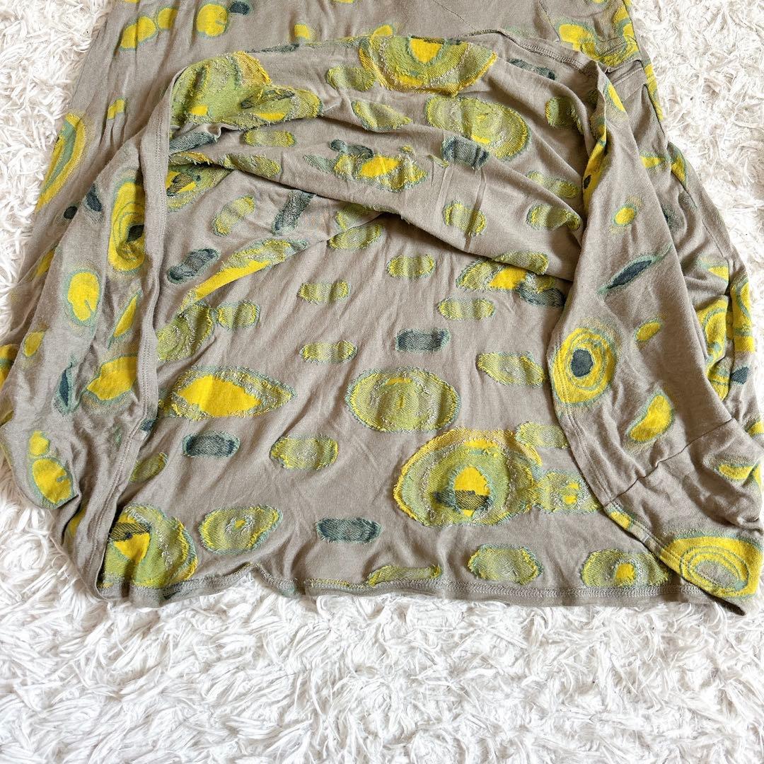 美品⁂センソユニコ⁂膝丈ワンピース　チュニック　総柄　ジャガード　アシメ　L