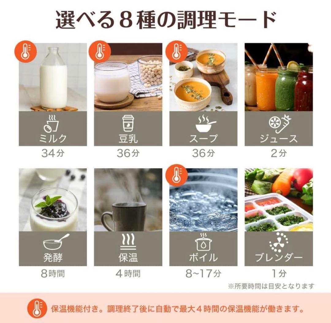 Milcora 豆乳メーカー ホワイト Ho-40709