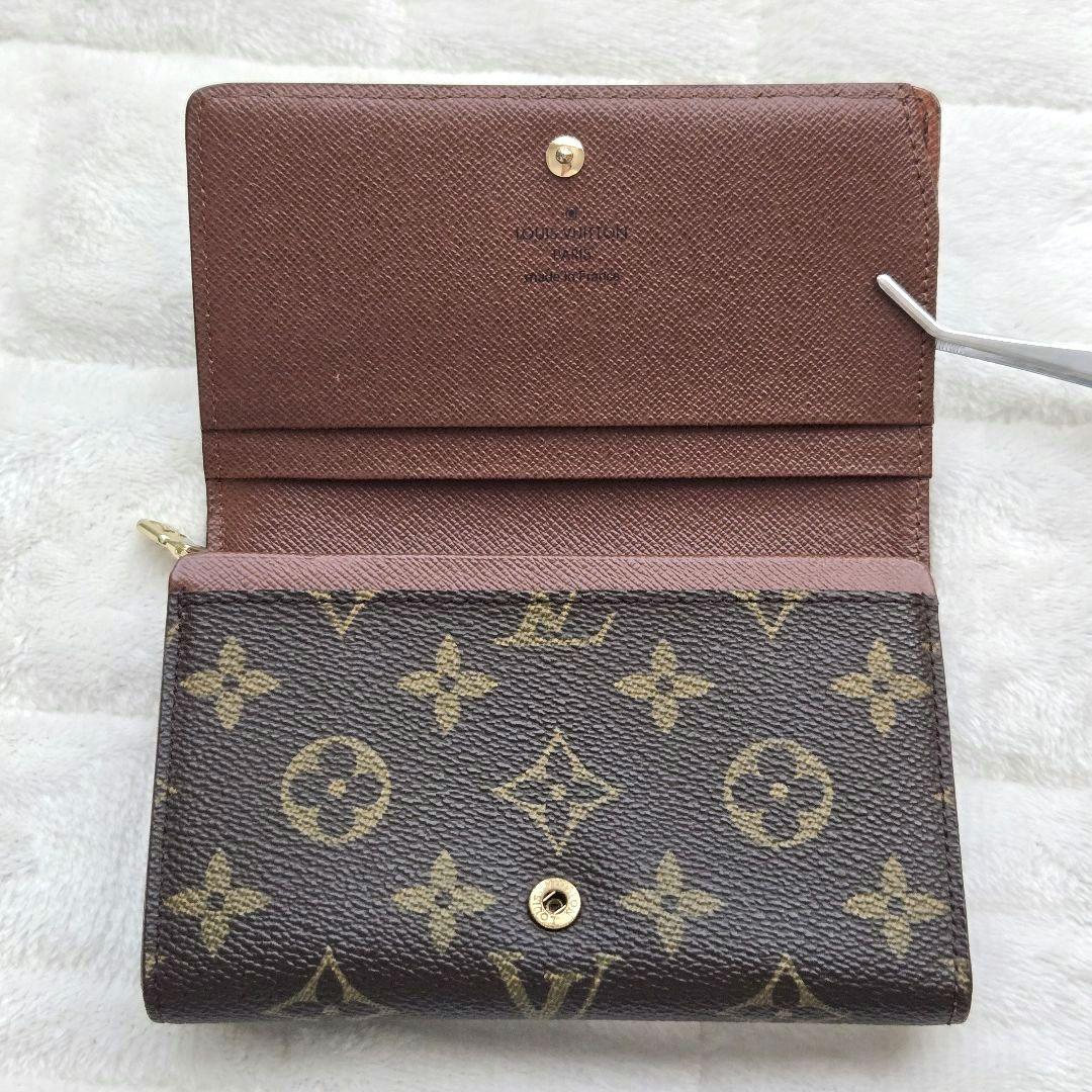 ​LOUIS VUITTON 00s PVC折り財布 トレゾール 茶 エレガンス