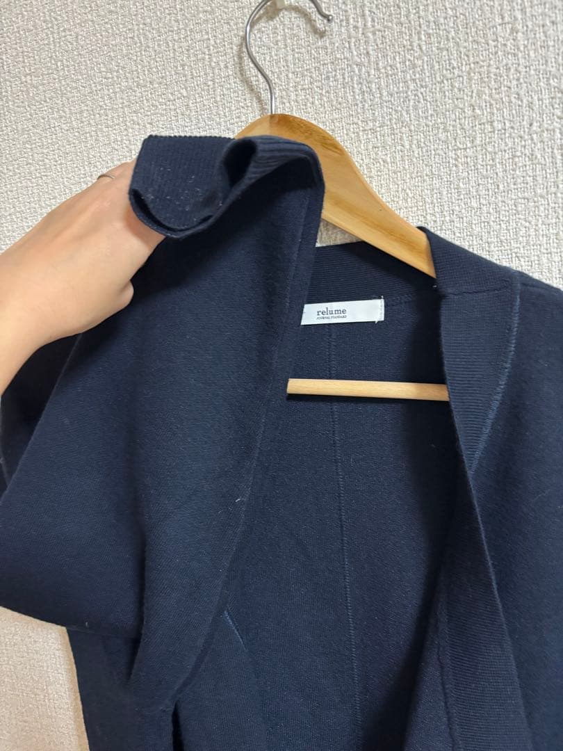 《追加》[25AW新作］コットンカシミヤミックスダブルニットVネックカーディガン
