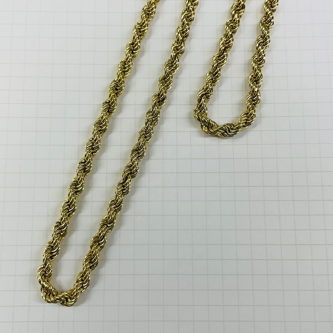 18金 パイプロープチェーン18.9g 54cm