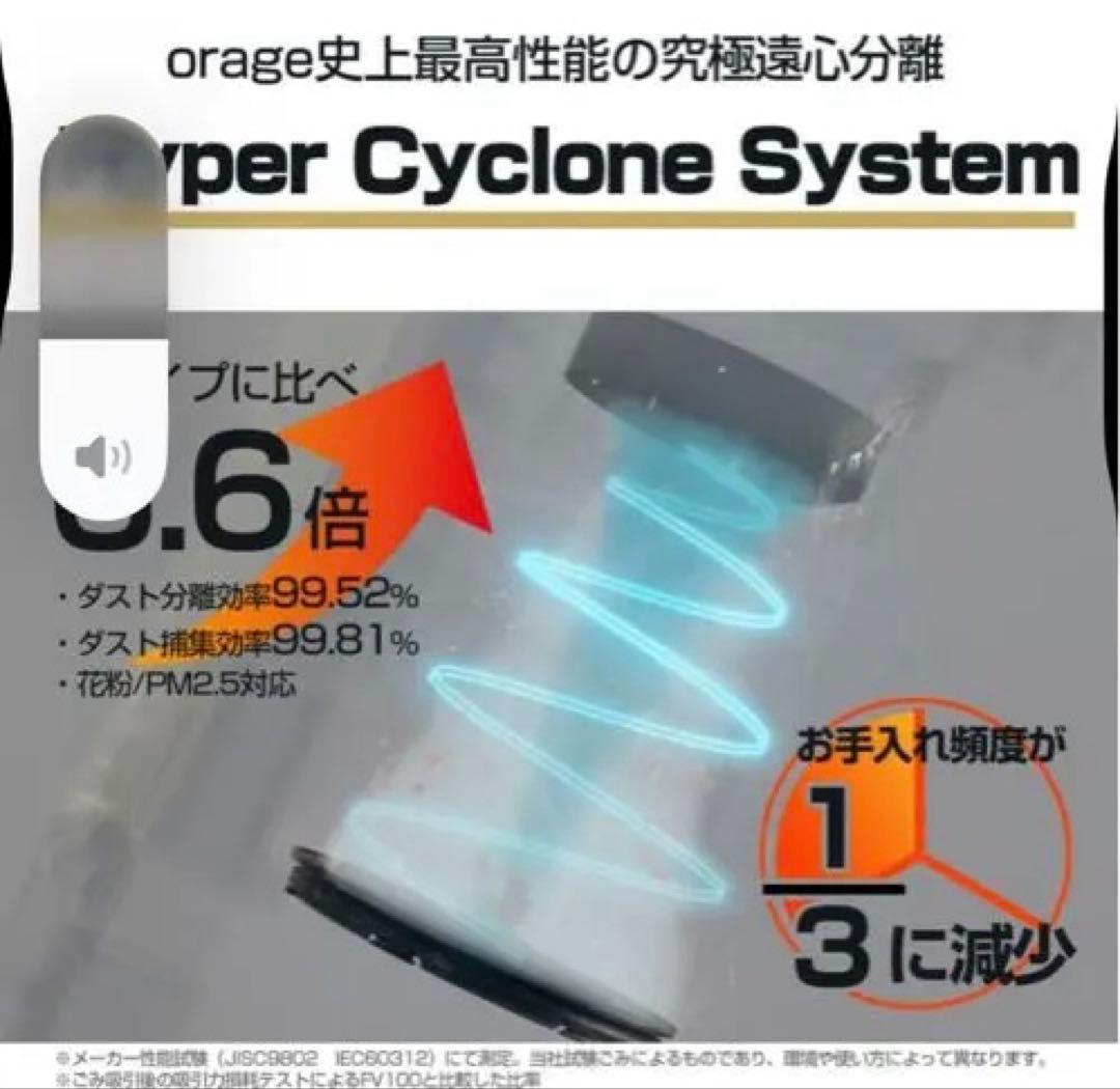 【定価以下 新品】Orage RR11 サイクロン式クリーナー 掃除機 強力吸引