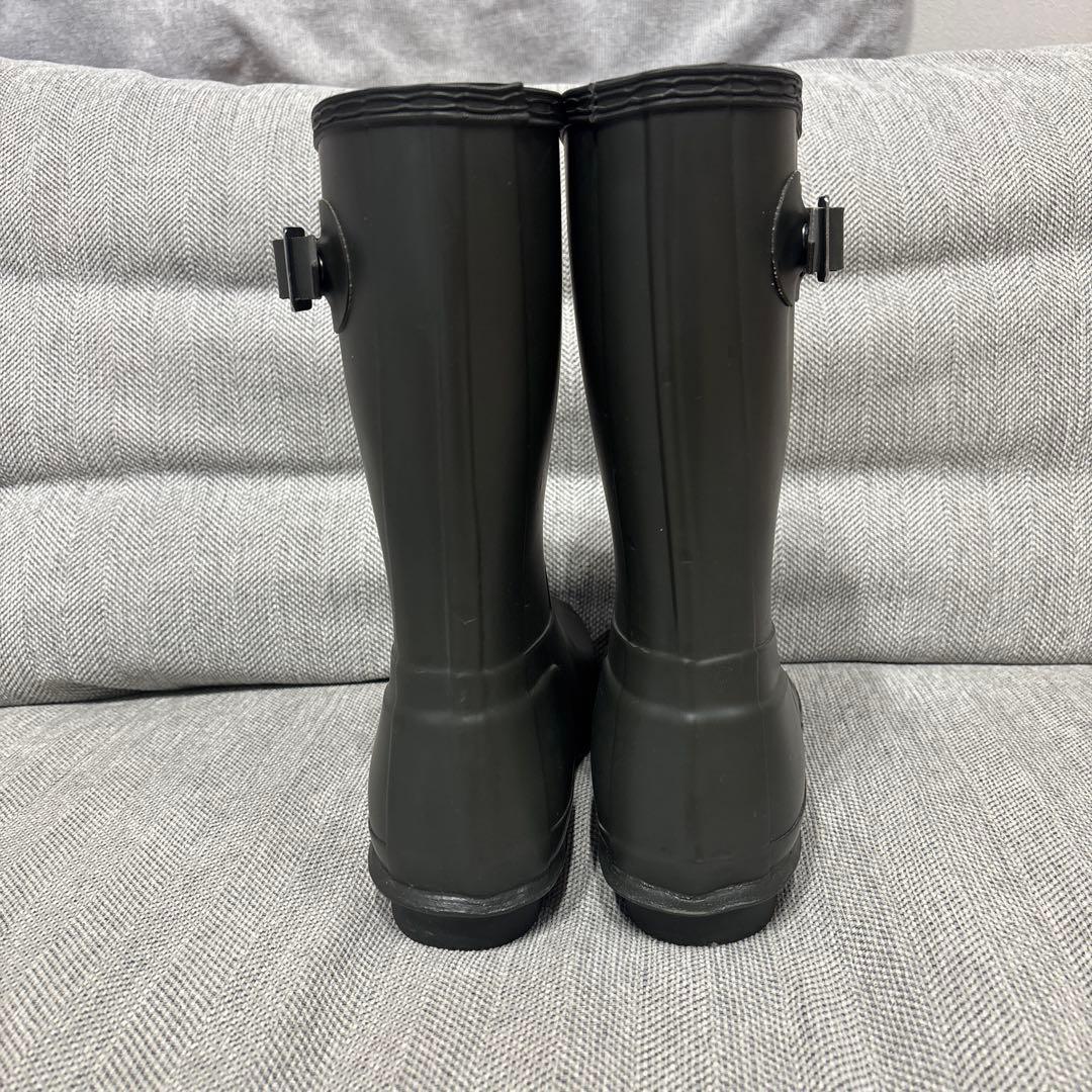 【格安美品】HUNTER ブラック 長靴 バックル付き 25.0㎝