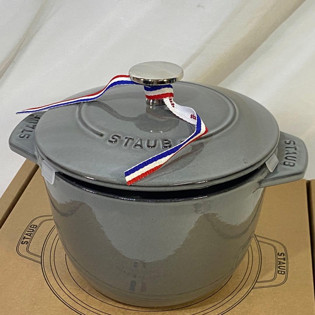 ◎未使用 STAUB ラ・ココット de GOHAN M グレー 16cm