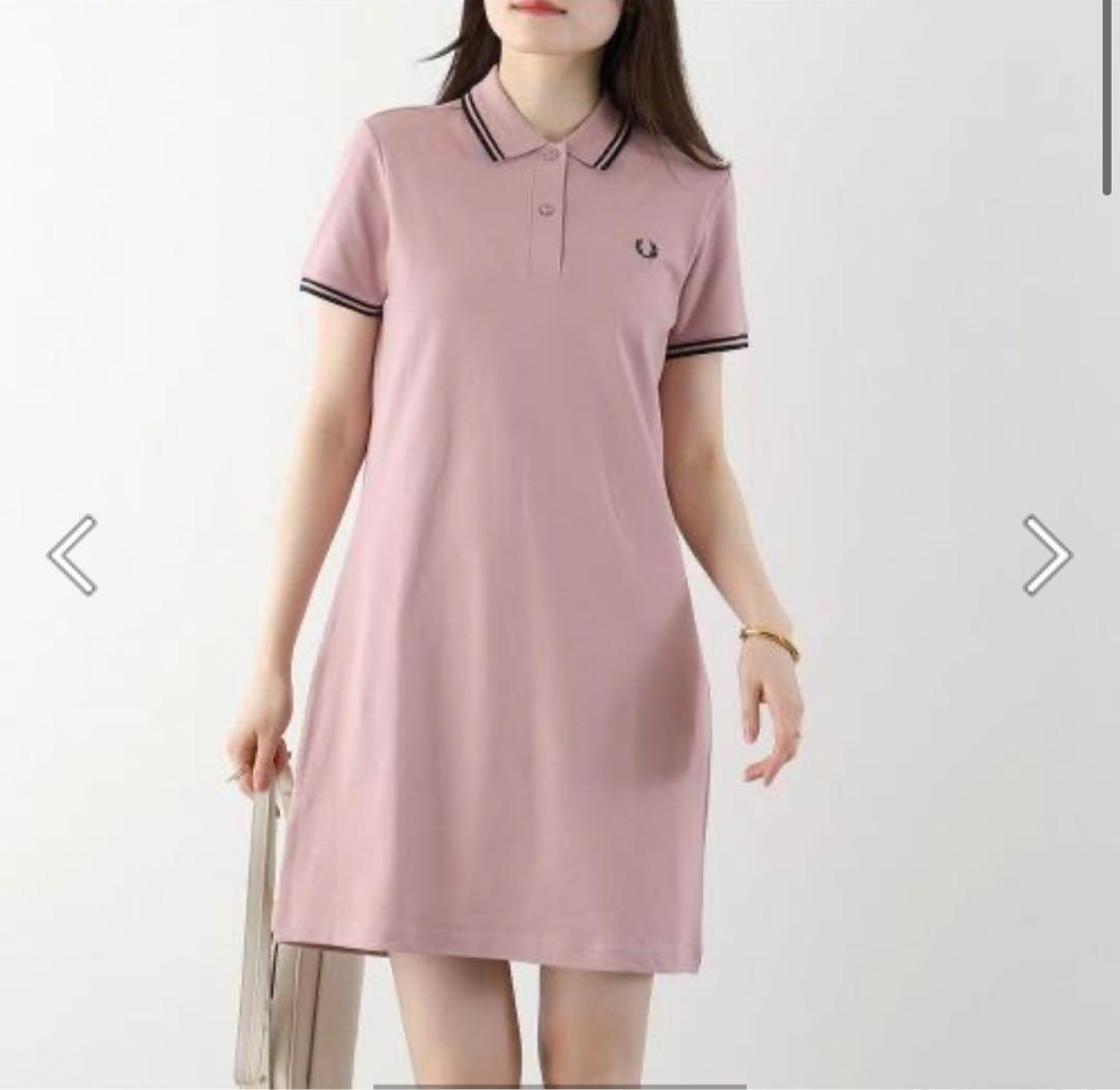 早い者勝ちタグ付き未使用FRED PERRYワンピース 半袖　ベージュ　ポロ