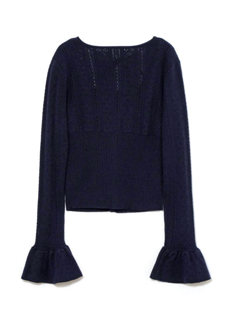 即日発送　ANDMARY Raelynn knit tops ネイビー