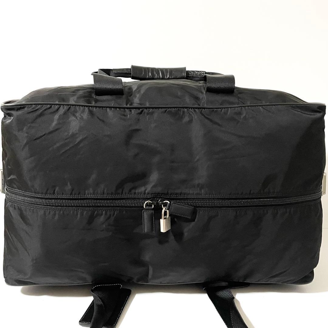 【極美品〜美品】プラダ 2way ボストンバッグ ナイロン×サフィアーノ