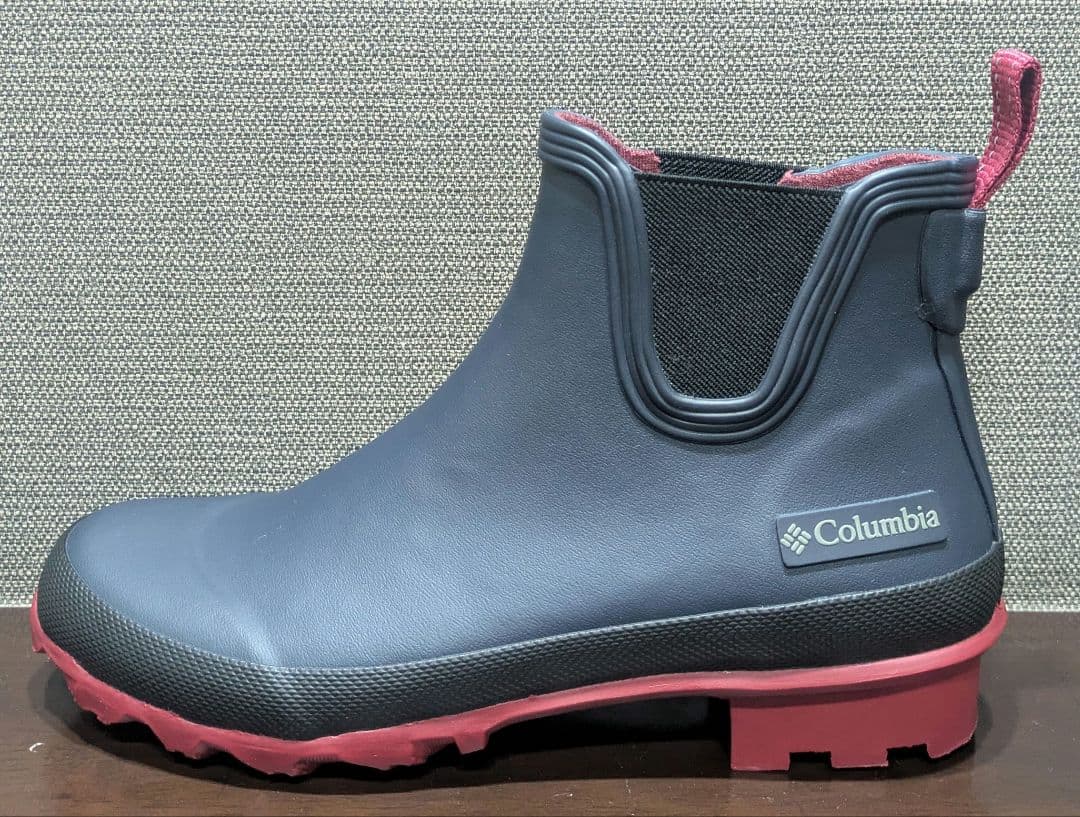 美品✨️コロンビア　サイドゴア　レインブーツ　ネイビー　完全防水　梅雨　M