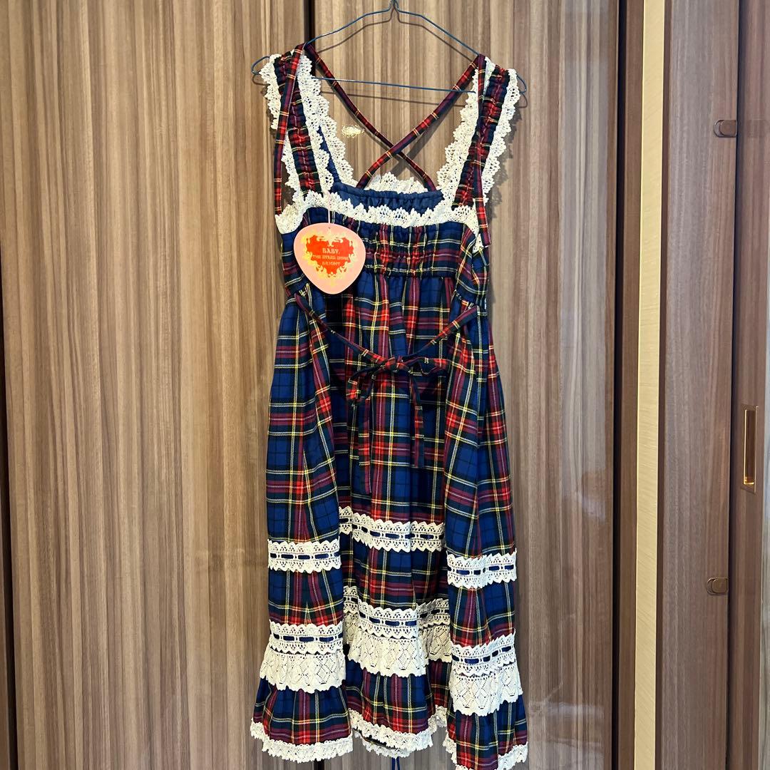 ベイビー　タータンチェックベビードールジャンスカ