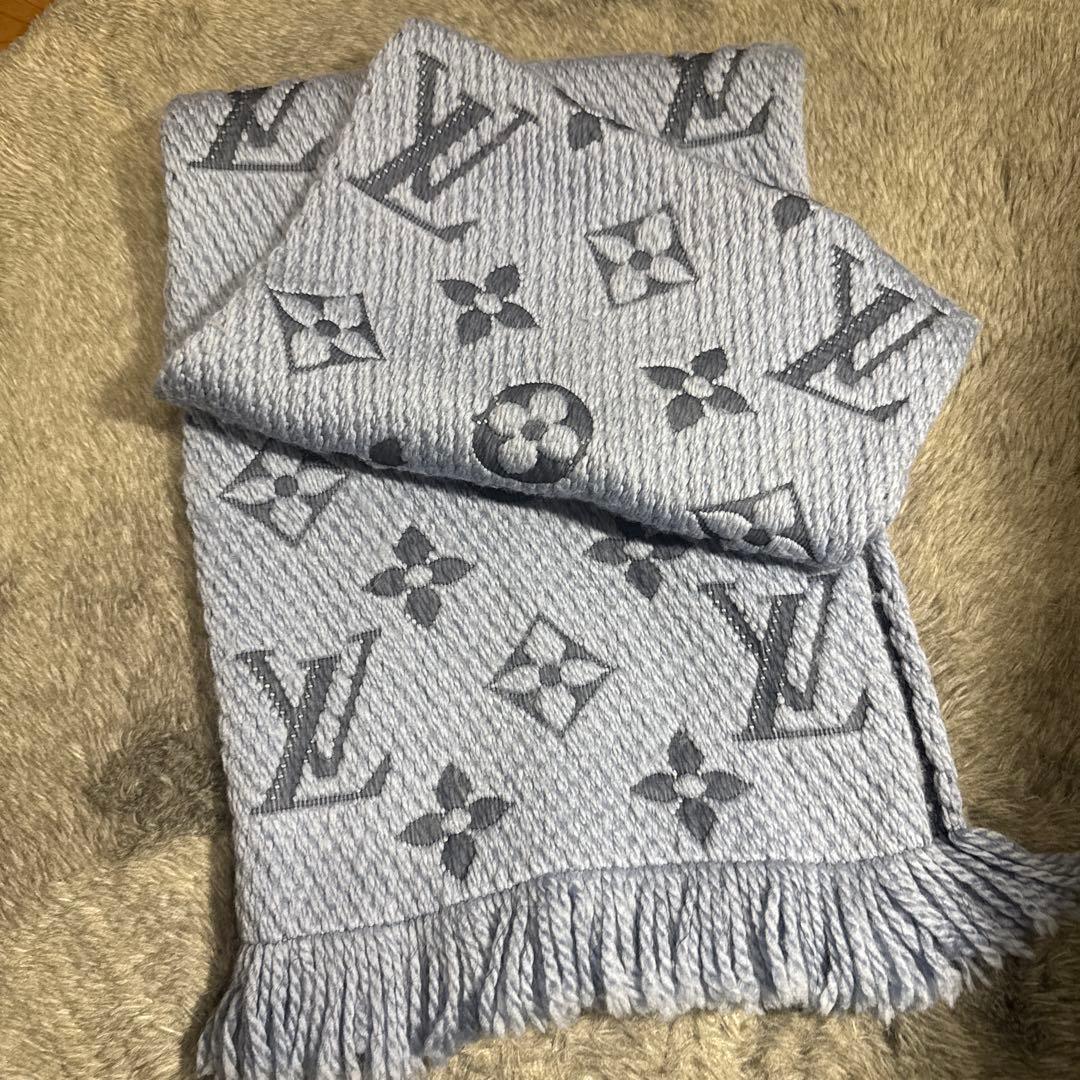 Louis Vuitton ルイヴィトン　マフラー　水色