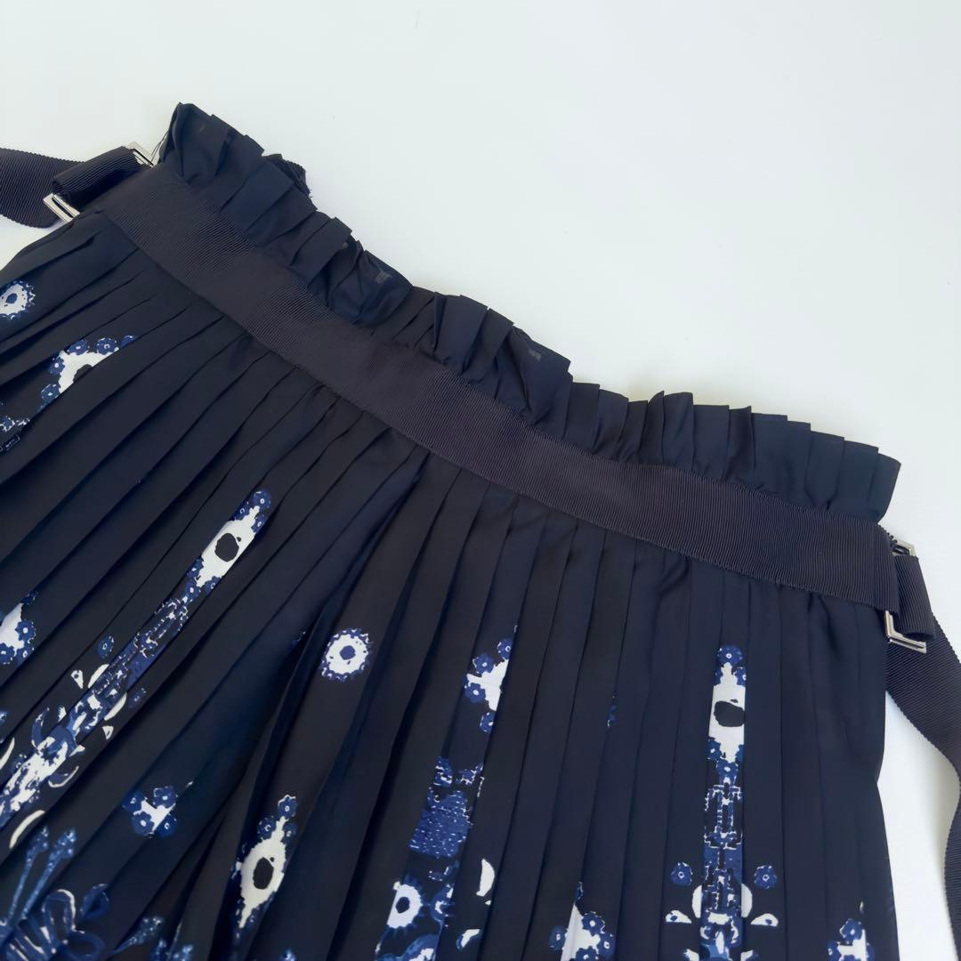 美品✨sacai プリーツ　ドッキング　バンダナ柄スカート キュロットスカート