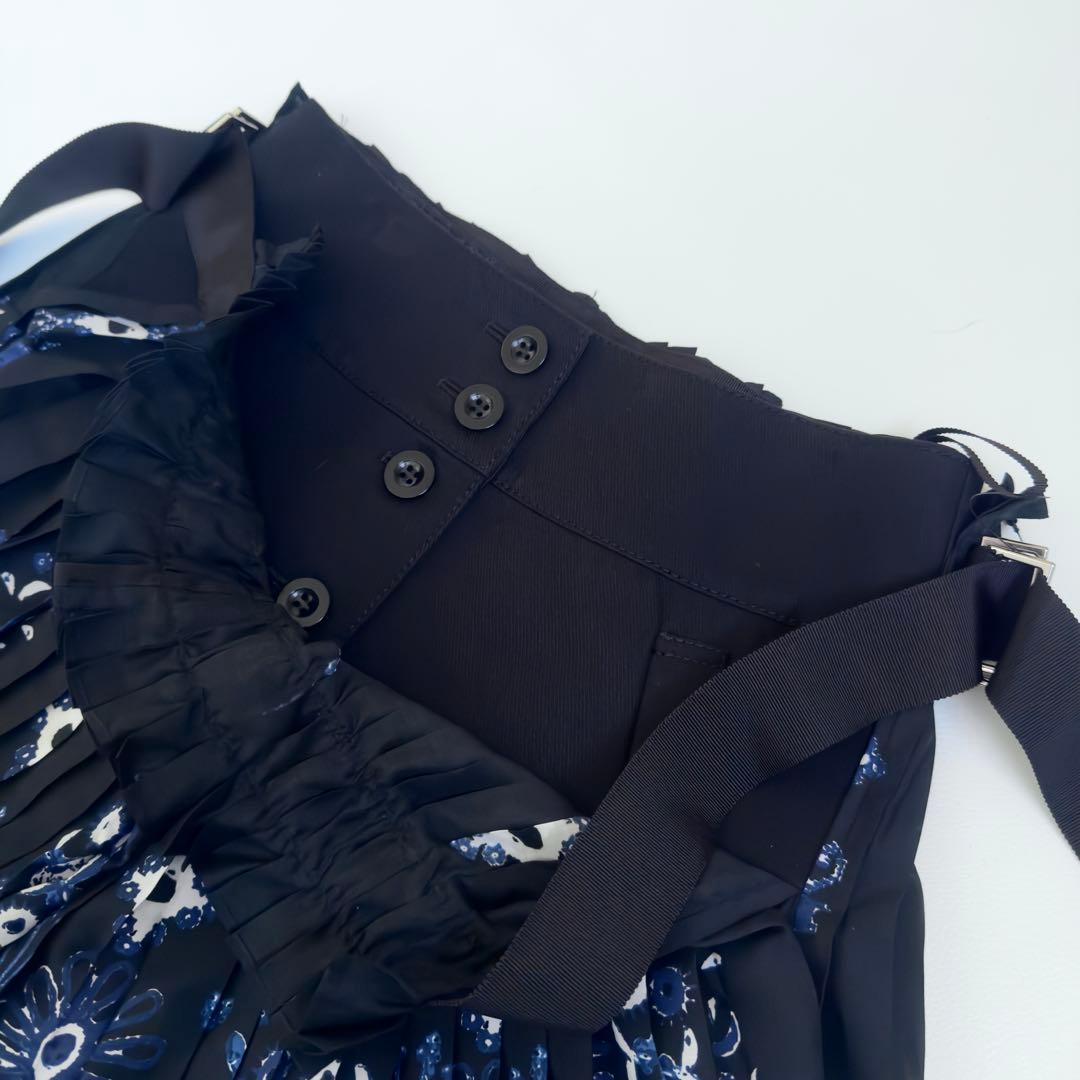 美品✨sacai プリーツ　ドッキング　バンダナ柄スカート キュロットスカート