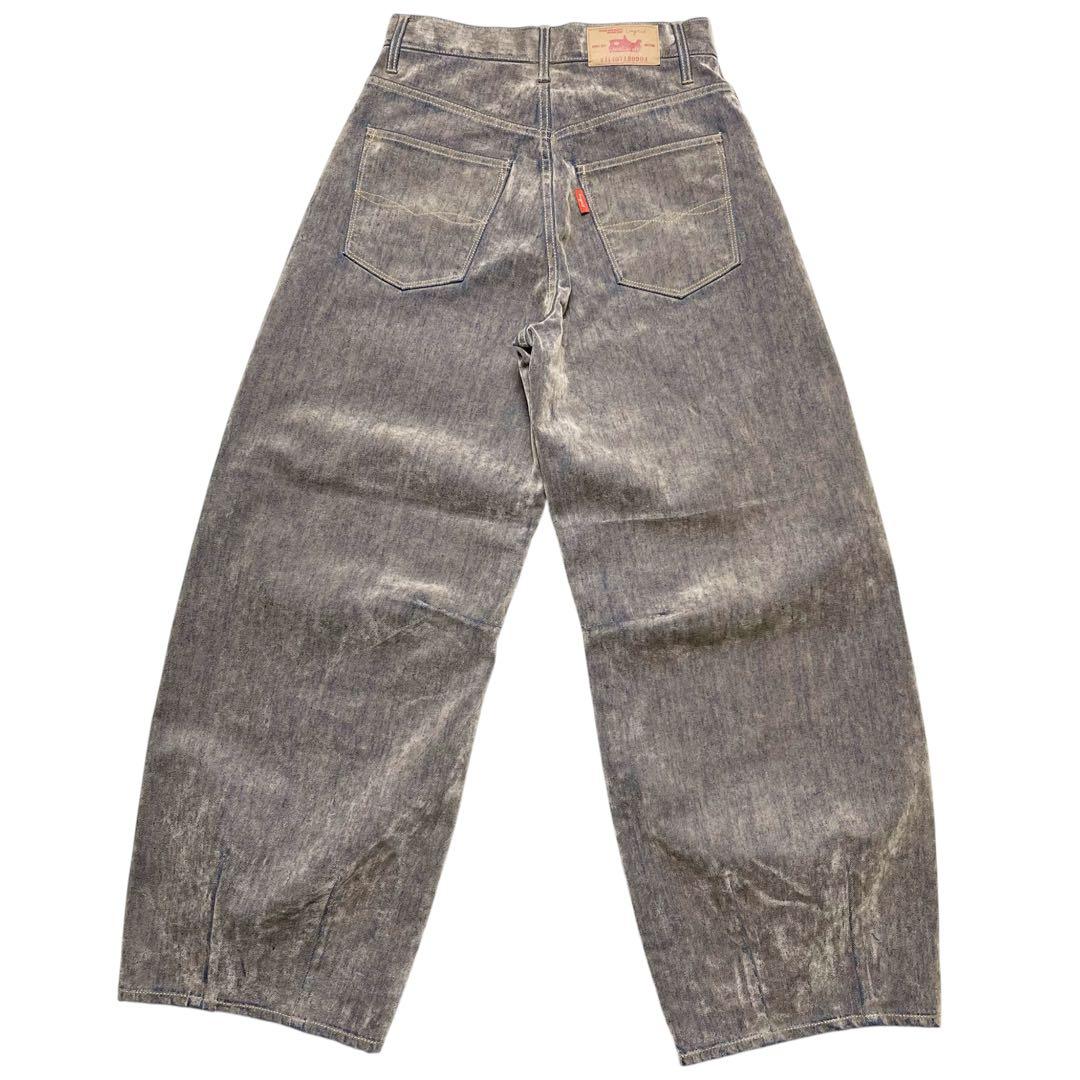 未使用級【Ungrid】25AW フロッキー起毛 カーブデニム パンツ 24