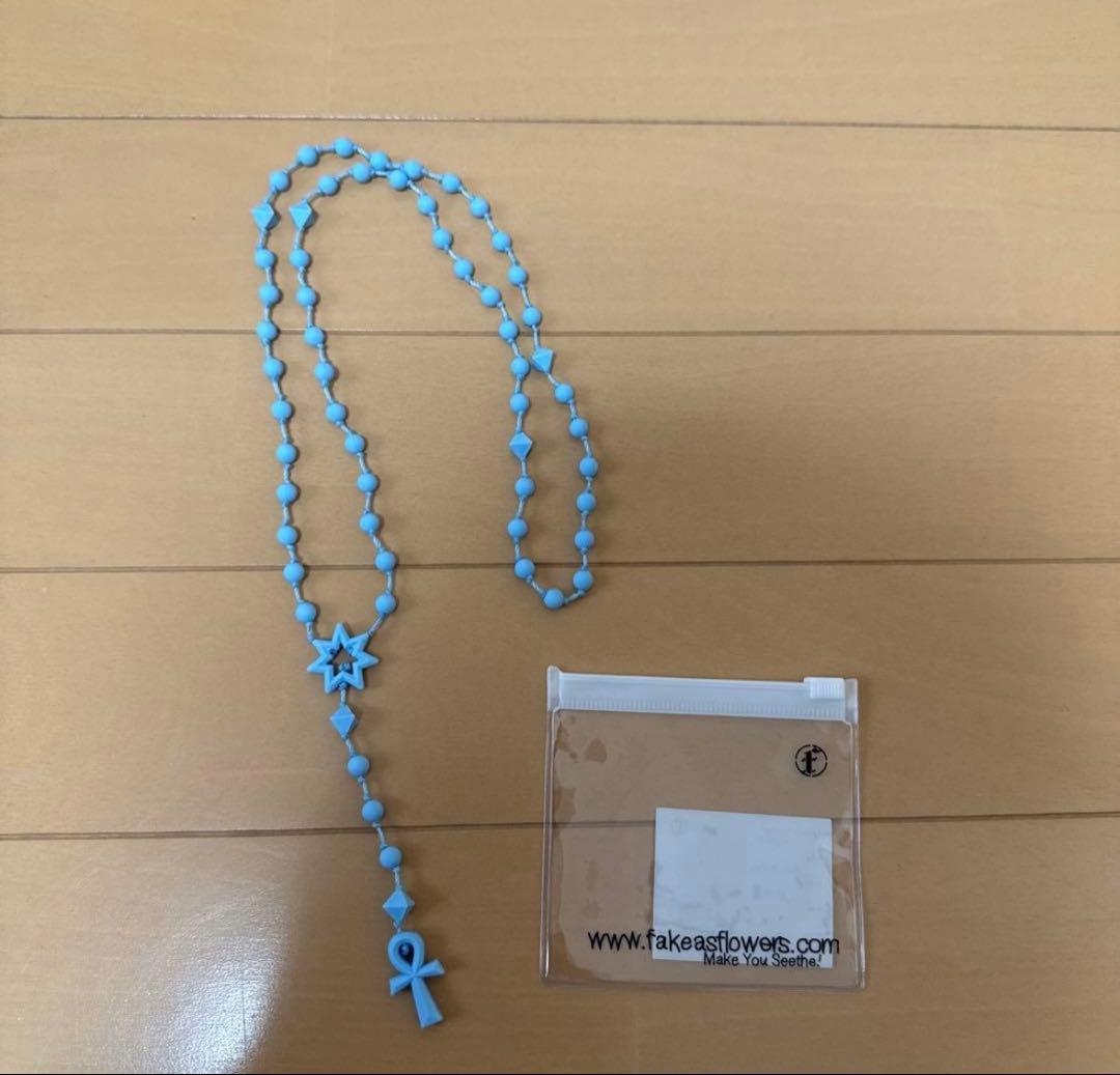 FAF Fake As Flowers Ankh Rosary ブルー