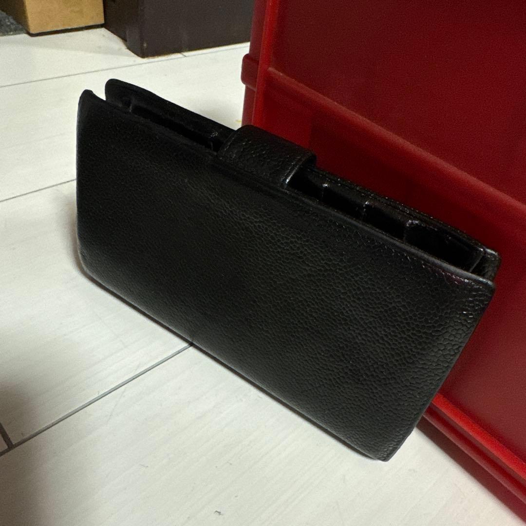 正規品　CHANEL シャネル 二つ折り長財布 レザー ココマーク