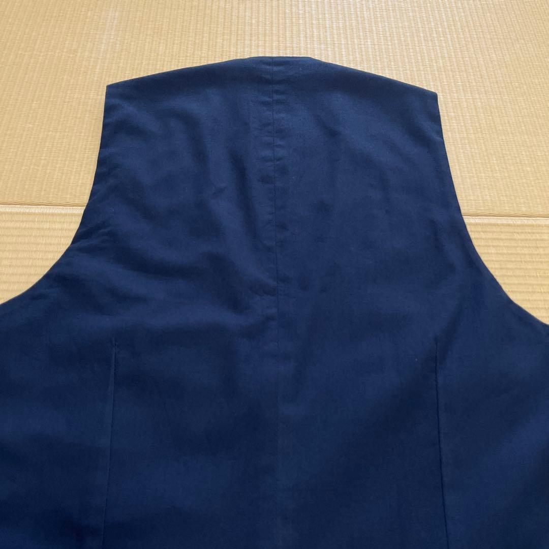 LARDINI ラルディーニ　ジレ（ベスト）ネイビー　46 ブートニエール付き