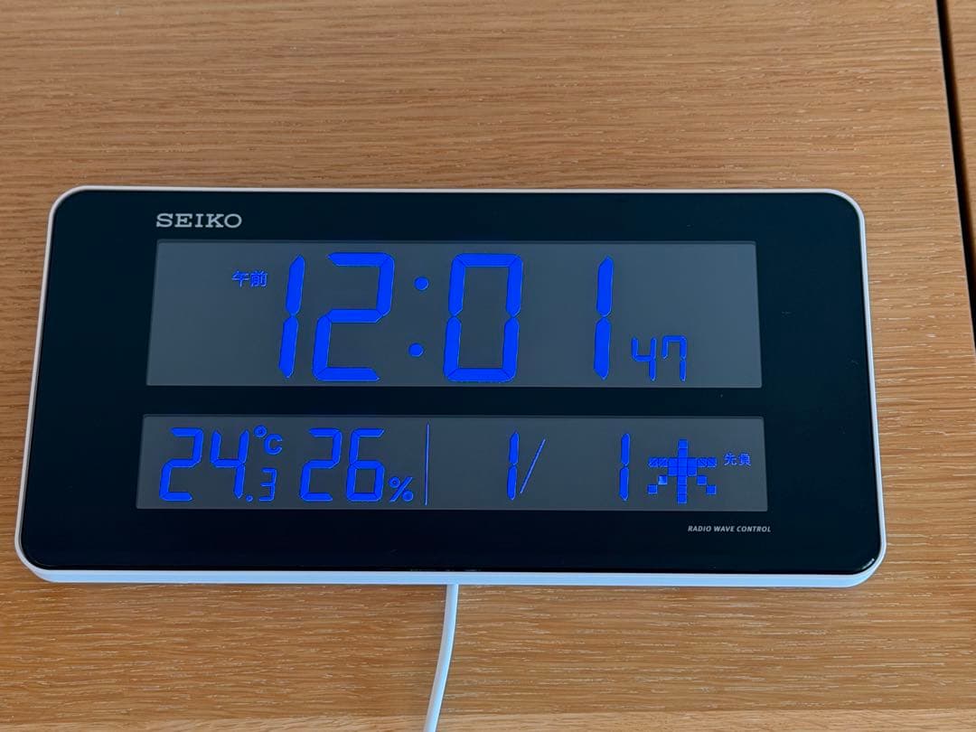 SEIKO DL208W デジタル時計 温湿度計