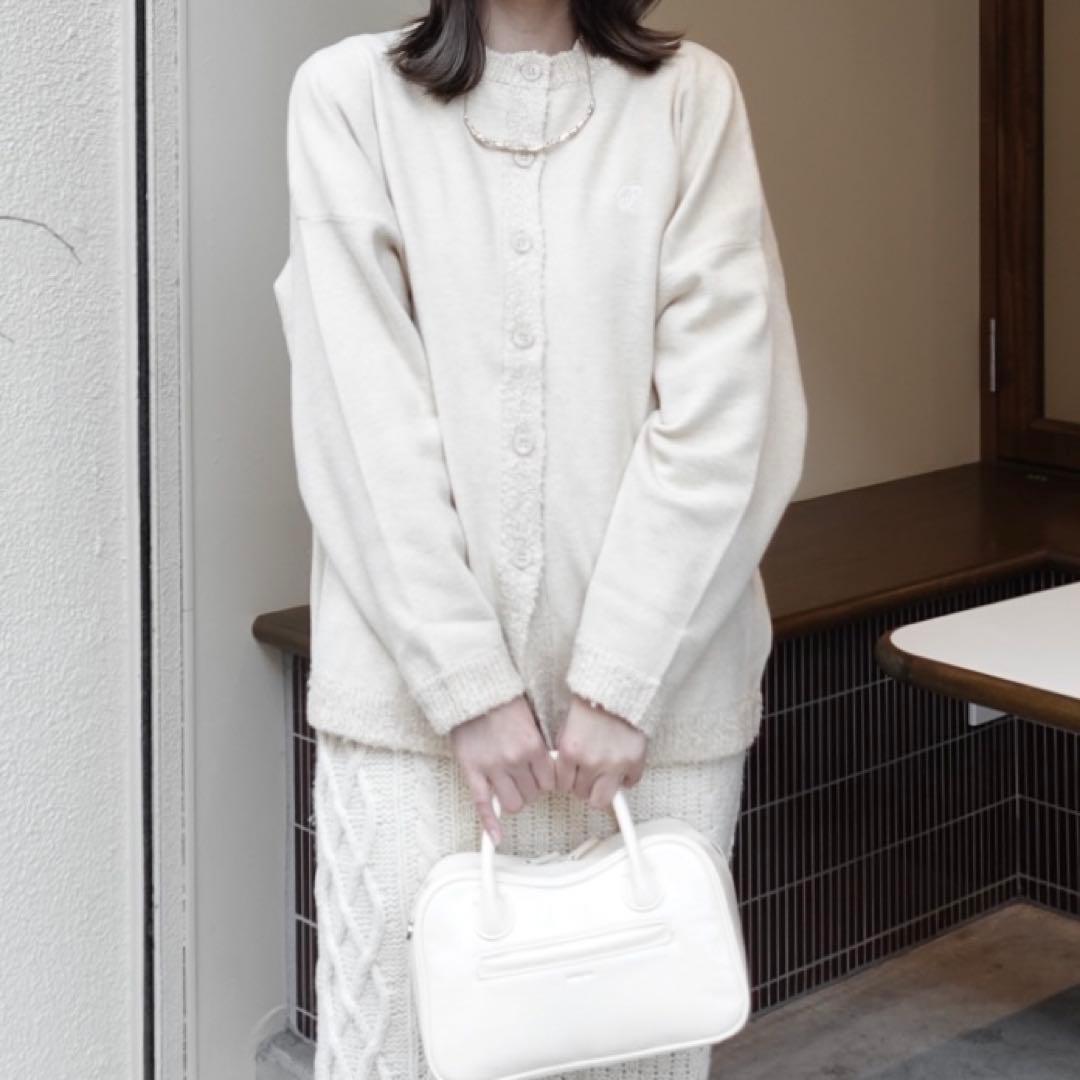 トップス Eaphi FRONT BOUCLE KNIT CARDIGAN