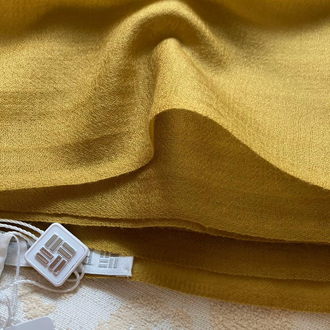 週末限定お値下げ❣️EZMA Soufflé カシミヤ ストール マスタードカラー