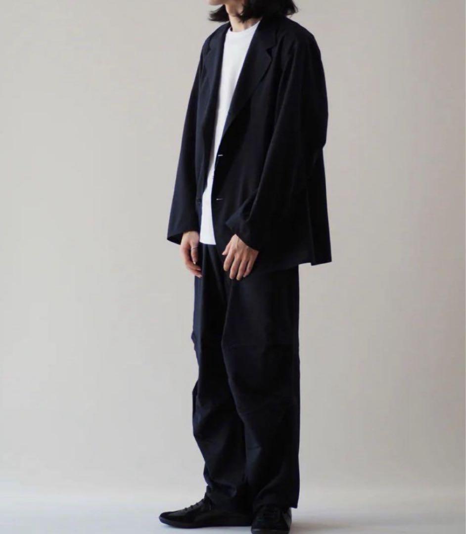 【タグあり】comoli 24ss ウールジャケット ストライプ