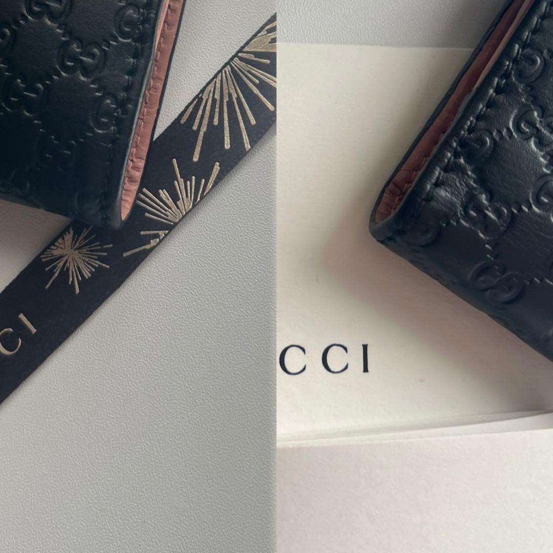 200 極上美品 GUCCI グッチ マイクロシマ 2つ折り財布