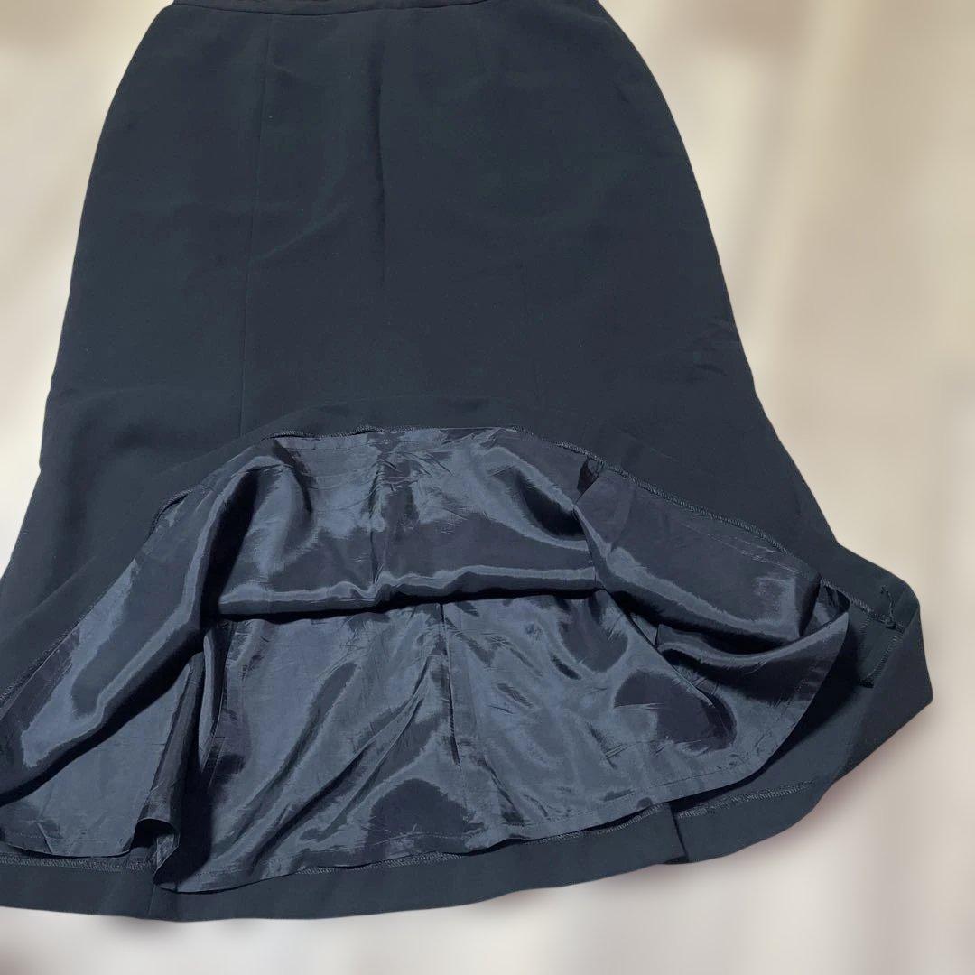 美品 東京ソワールGenie Elever ジェニーエルベ黒フォーマルスカート