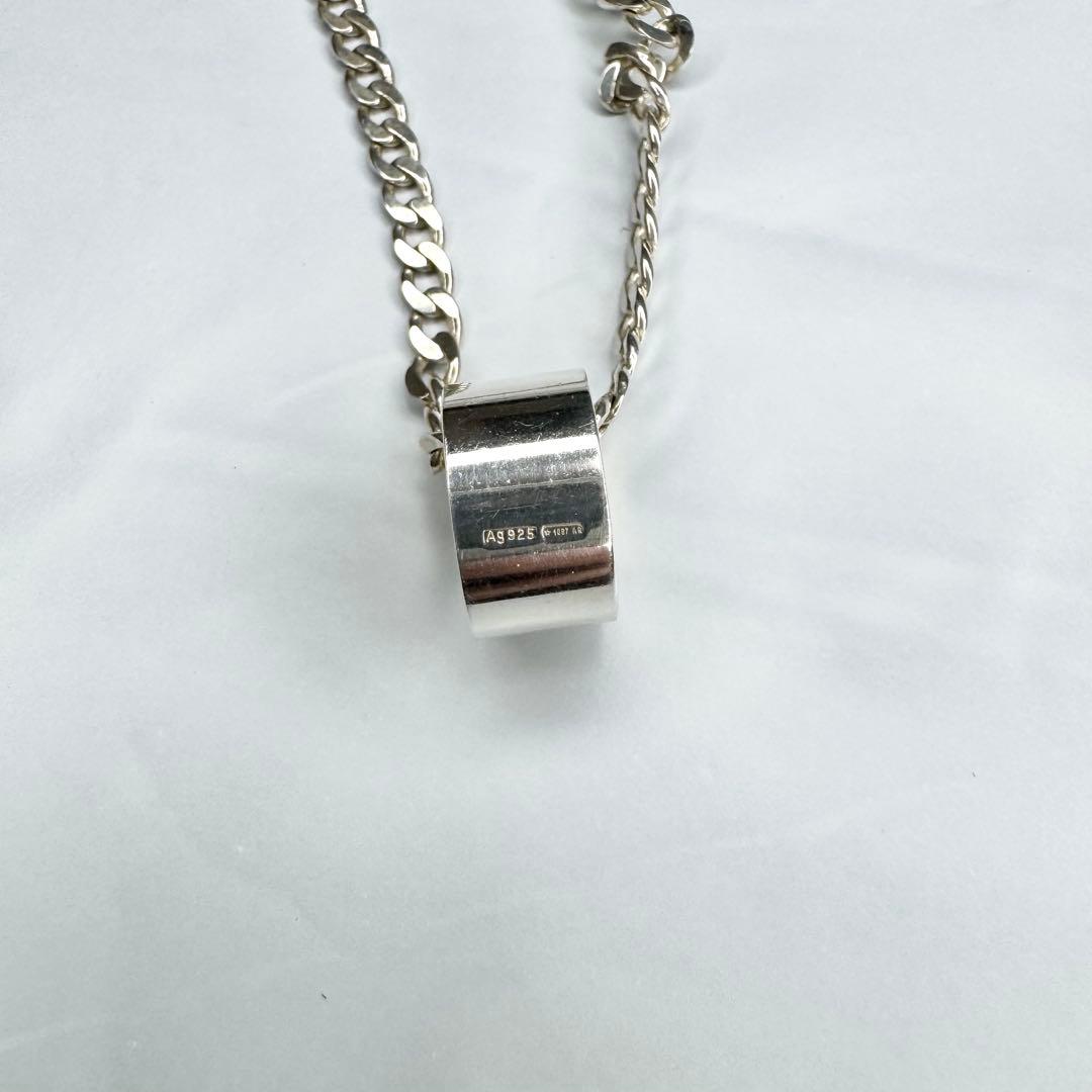 GUCCI グッチ　カットアウト　Gリング 喜平 ネックレス シルバー925
