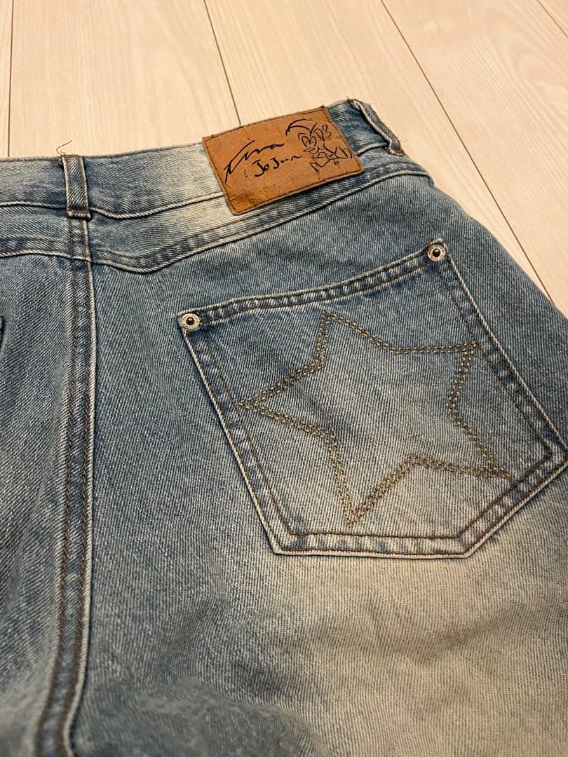 Tina:JOJUN スーパー ローライズ ストレート デニムパンツ