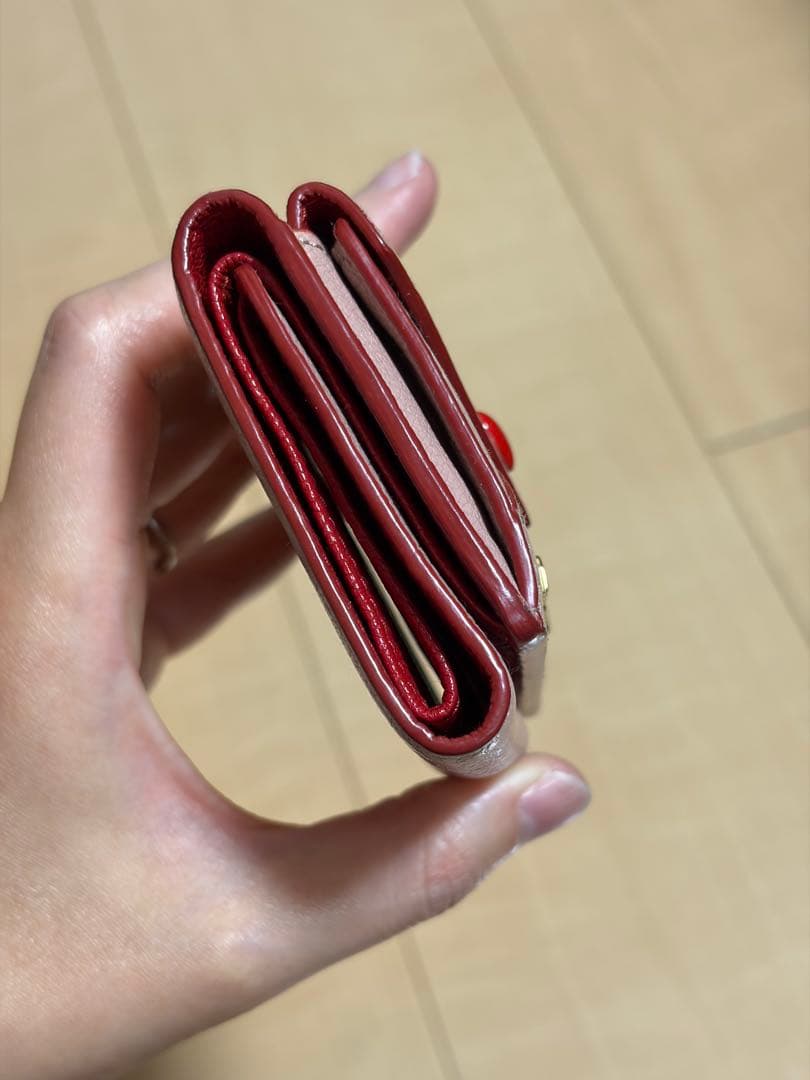 MIU MIU ピンク 三つ折り財布 ラブレター