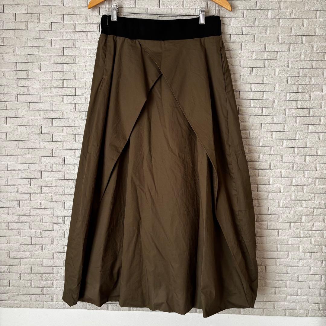un number アンナンバー バルーンスカート カーキ　マキシスカート