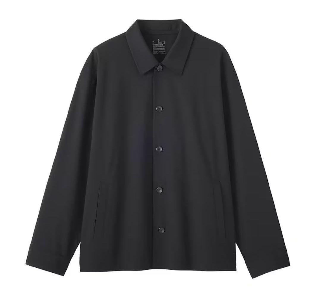 新品【L】 MUJI 乾きやすい ブルゾン 無印良品 ムジ ブラック　黒
