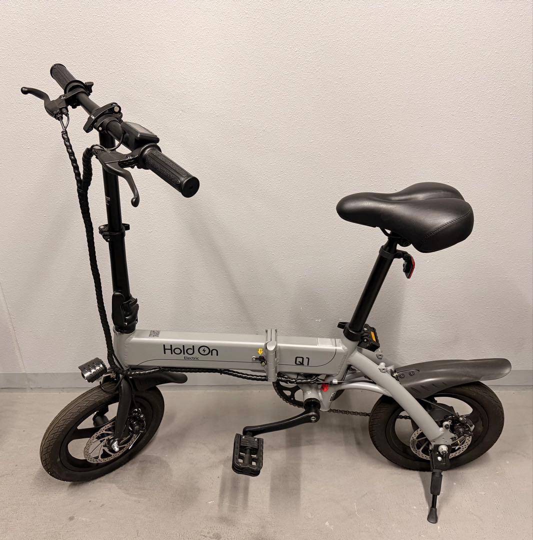 HoldOn ホールドオン Q1J 折り畳み 電動アシスト自転車　ステルスグレー