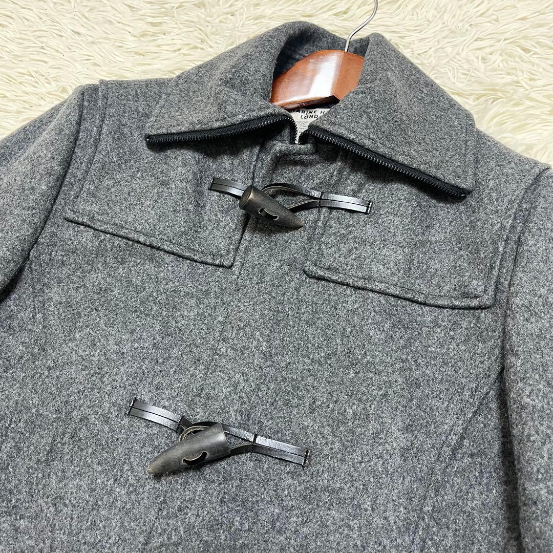 美品✨キャサリンハムネットロンドン ダッフルコート ウール グレー L トグル釦