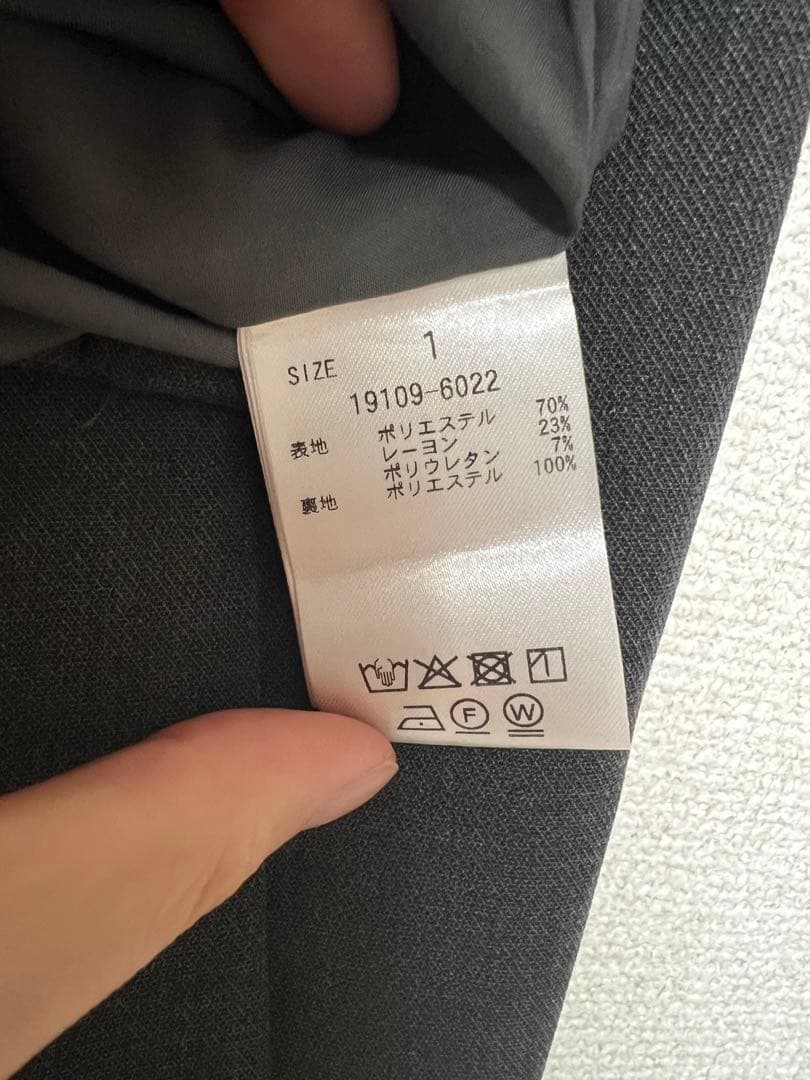 CLANE WIDE PLEATS LONG SKIRT グレー サイズ1
