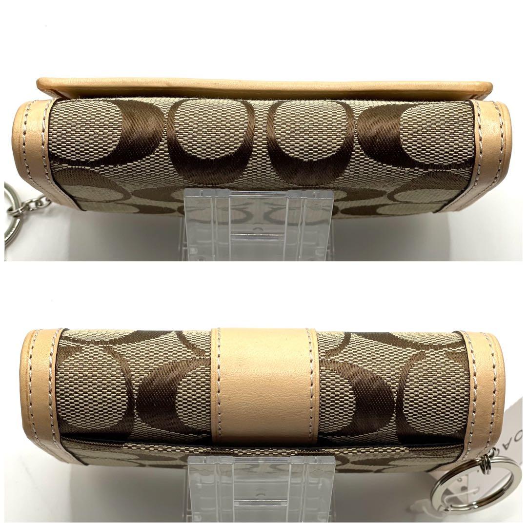✨未使用タグ付✨COACH コーチ 二つ折財布 ケース キーリング付き