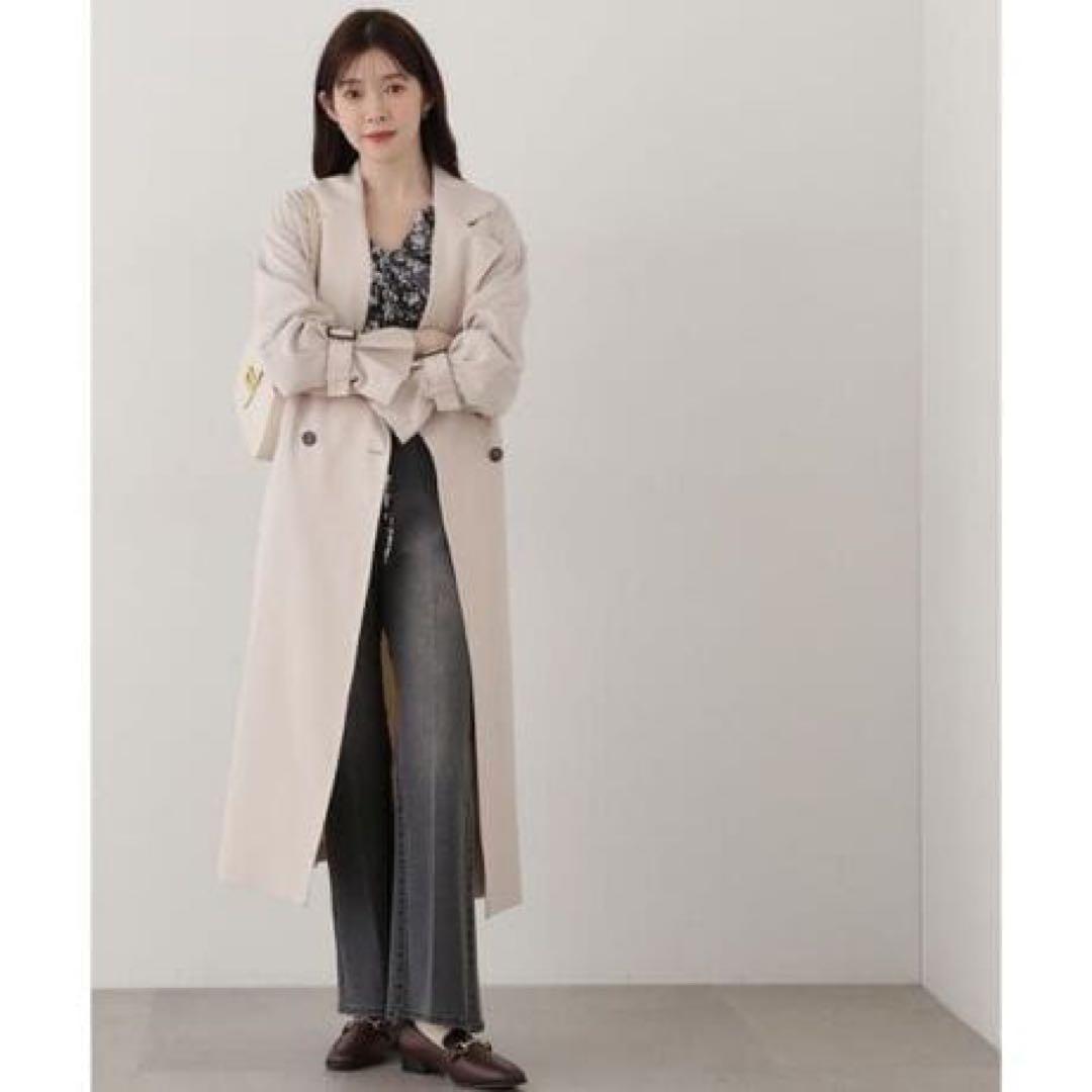 【なな】 プロポーションボディドレッシング　ロングコート　リボン