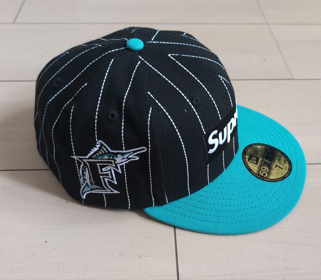 Supreme 59FIFTY キャップ 7 1/2 黒/ターコイズ